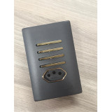 Conjunto Interruptor Quadruplo Paralelo + Tomada 10A 4x2 - Novara Grafite Gold